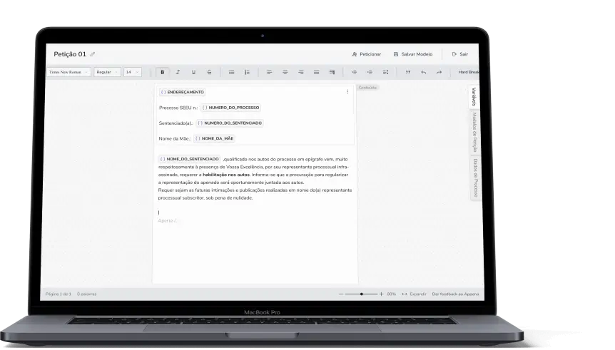 Criador de petição Appena
